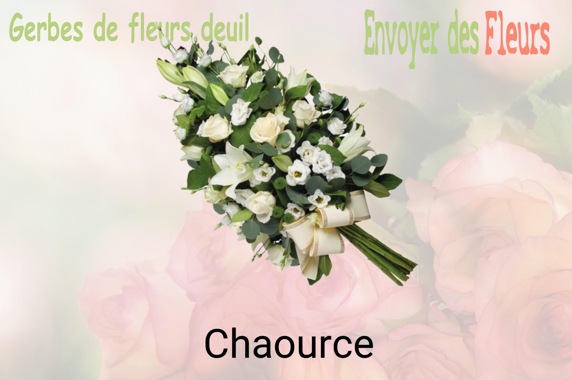 Gerbe de fleurs de deuil livrée à Chaource